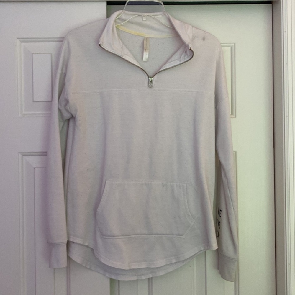 White quarter zip